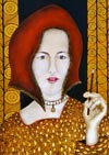 Femme avec crayon